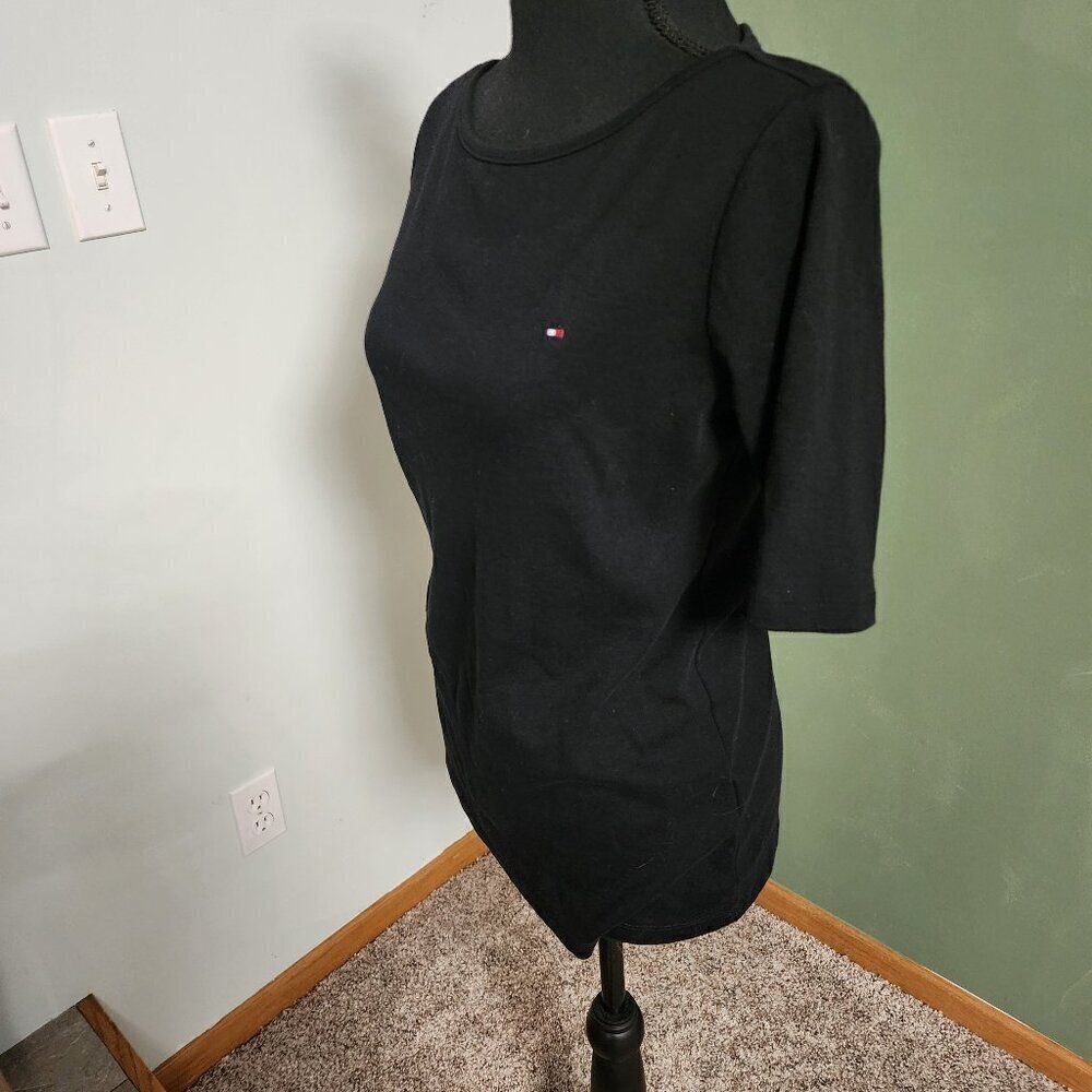 TOMMY HILFIGER Women`s T-shirt Flag logo Boat neck